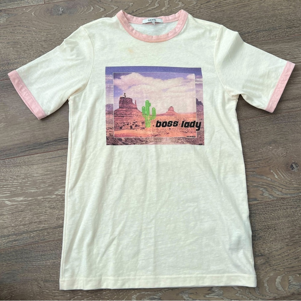 Ganni boss lady t-shirt